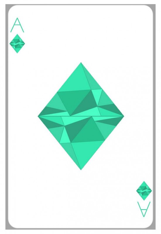 Ace of diamonds (stylized pip)